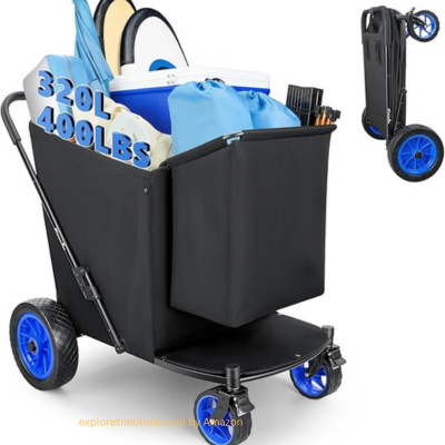 KEDSUM Beach Wagon with Big Wheels for Sand, 400LBS Heavy Duty Wagons by best beach wagon