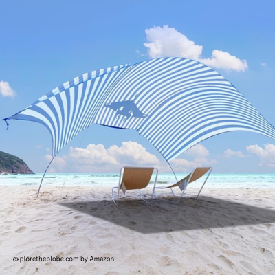 Beach Shade Tent Sun Canopy Shelter, Wind Canopy for Beach, by beach canopy