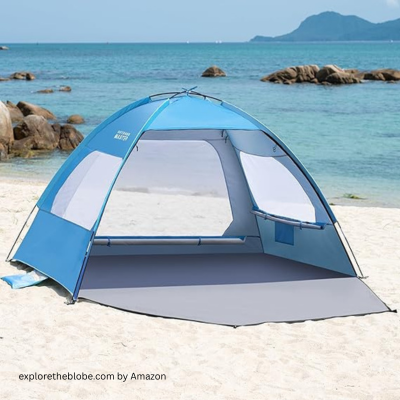 OutdoorMaster Beach Tent for 3/4 Person - Easy Setup Sun Shade Shelter, by beaqch canopy