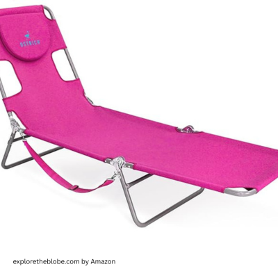 Ostrich 72" x 22" Chaise Lounge Portable Lightweight Reclining Lounger, by best beach chair
