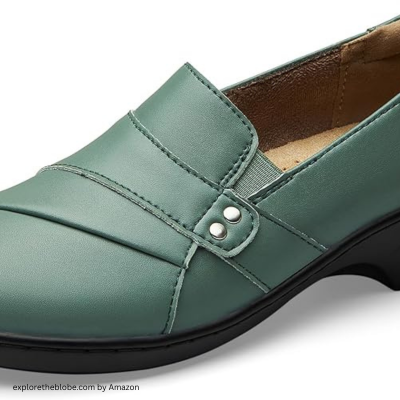 Women's Comfortable & Lightweight Leather Loafers Slip-Ons Stylish Business Casual Dress Shoes by Best Women's Walking Shoes for Travel in Europe
